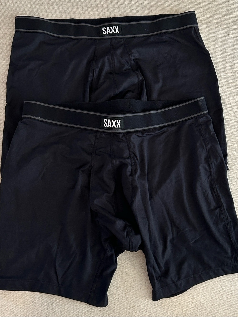 SAXX
Daytripper Comfort Stretch 6" Boxer Briefs 2-Pack, Black Size Large, NWOT
